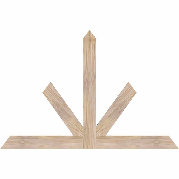 Ekena Millwork Saratoga Smooth Timber Gable Bracket, Douglas Fir, 48"W x 32"H x 1 1/2"D x 3 1/2"F, 16/12 Pitch GBW048X32X0204SAR00SDF - main